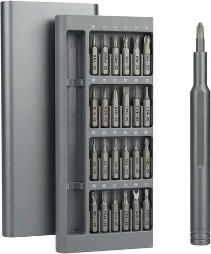 Juego de destornilladores de precisión 25 en 1, kit de reparación de mini destornilladores magnéticos para teléfono, laptop, PC, controlador PS5,