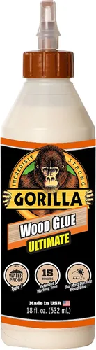 Miniatura 5 de Jorgensen Juego de abrazaderas esparcidoras/barras de 6 pulgadas, paquete de 4 y pegamento para madera impermeable Gorilla Ultimate de 18 onzas