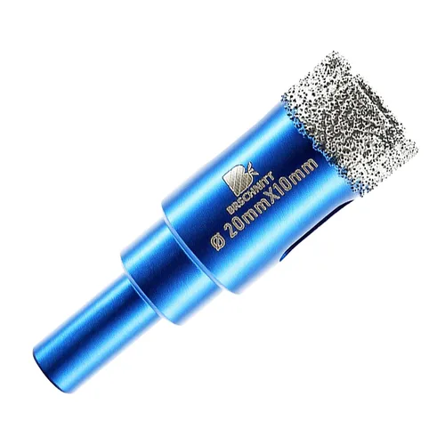 Miniatura 10 de Juego de brocas de diamante seco, BRSCHNITT 1 1/4 Pulgadas (32mm) Sierra de agujero de diamante con vástago redondo para azulejos de porcelana