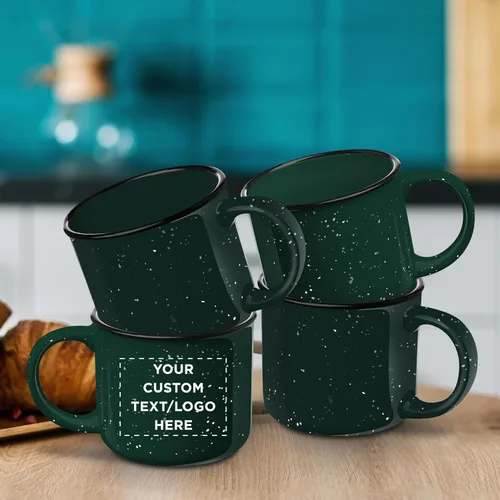 Miniatura 9 de DISCOUNT PROMOS Tazas de Café de Cerámica Personalizadas para Fogata de 13 oz. Juego de 100, Paquete Personalizado a Granel - Perfecto para Té