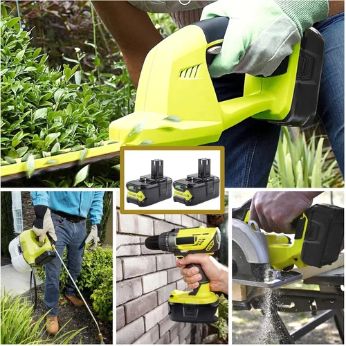 Miniatura 7 de ARyee Ryobi - Batería de 18 V de 6.0 Ah, paquete de 2 unidades de repuesto de iones de litio para ONE+ P102 P103 P104 P105 P107 P108, compatible