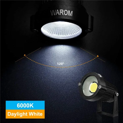 Miniatura 4 de Foco LED de paisaje para exteriores, focos de jardín impermeables IP65, 5 W CA 120 V, luz de inundación de patio, luces de césped de estacas
