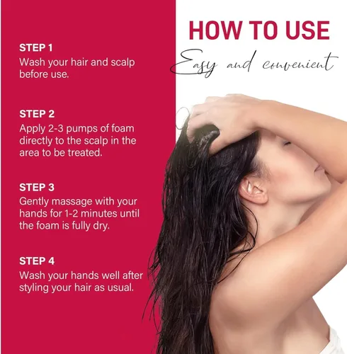 Miniatura 4 de Espuma de Minoxidil para el Crecimiento del Cabello en Mujeres: 5% Minoxidil como Tratamientos para la Caída del Cabello en Mujeres y Productos