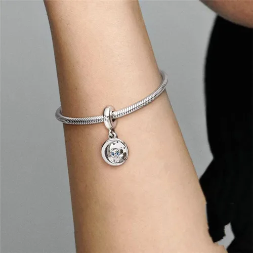 Miniatura 3 de Dijes de plata de ley 925 para pulseras y collares de animales delfín búho cuentas de viaje para árbol familiar, regalo de joyería para mujeres