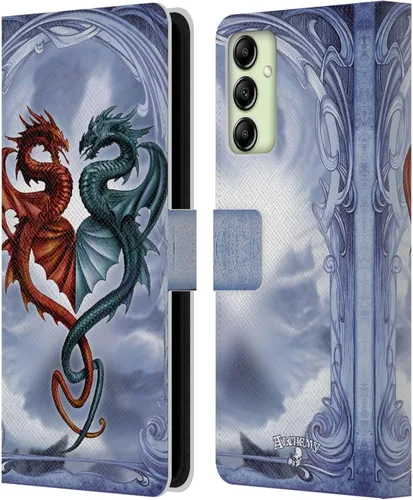 Miniatura 15 de Head Case Designs Officially Licensed Alchemy Gothic Caduceus Rex Dragon Leather Wallet Case Compatible with Samsung Galaxy A14 5G