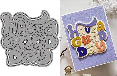 Miniatura 13 de DzIxY Hello Words - Troqueles de corte de metal para hacer tarjetas, troquelados, troquelados, álbumes de recortes, plantillas de máquina de 6