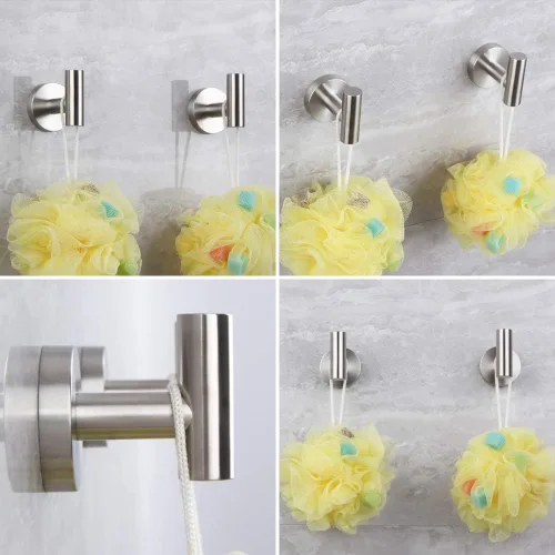Miniatura 2 de kimzcn Ganchos de acero inoxidable cepillado para toallas, ropa de baño, garaje, hotel, armario, armario, esponjas, gancho para bata, montaje