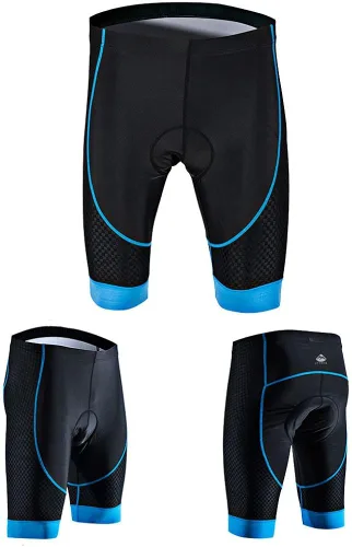 Miniatura 7 de Letook Pantalones cortos de ciclismo para hombre, acolchados de gel, cómodos, profesionales, de secado rápido