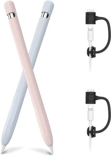 Miniatura 18 de AhaStyle Funda protectora de silicona antideslizante [kit de correas de adaptador de cable añadido] compatible con iPad Pencil de 1ª