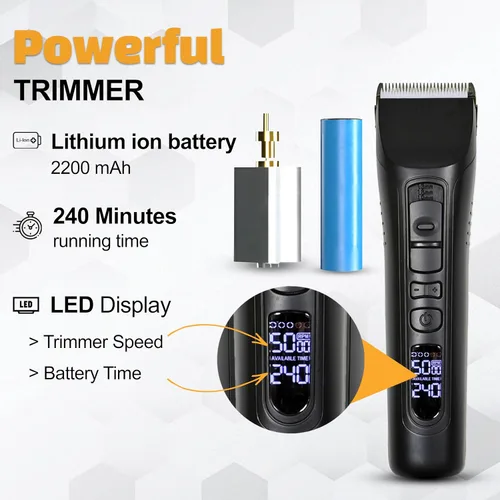 Miniatura 5 de Brio Beardscape V1 Recortador de barba para hombre profesional con cuchilla de cerámica de baja fricción, recortador de pelo inalámbrico profesional