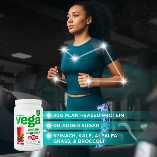 Miniatura 3 de Vega Proteínas y verduras, baya, proteína a base de plantas Polvo de proteínas más vegetales - Polvo de proteína, ceto-amigable, vegetariano, sin