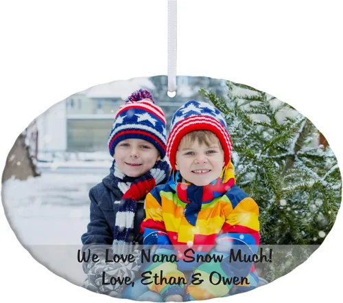 Miniatura 14 de Adorno de Navidad personalizado de Let's Make Memories - Sube tu foto - Adorno navideño conmemorativo 2025 para familia, pareja, amigo - Foto