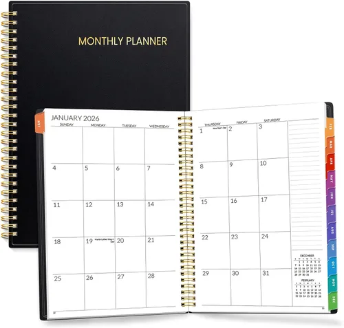 Miniatura 15 de SUNEE Agenda mensual 2026-2027 – Calendario de 18 meses desde julio de 2026 a diciembre de 2027, agenda anual de 7 x 10 pulgadas con pestañas