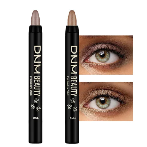 Miniatura 9 de Kaely - Juego de 2 barras de sombra de ojos en crema para ojos, lápiz brillante perla blanca y perla negra, maquillaje brillante de ojos