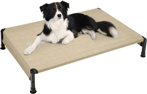 Miniatura 15 de Veehoo CWC2433 - Cama fresca para perros para exteriores, cama elevada para mascotas con malla Teslin lavable y transpirable, pies de silicona