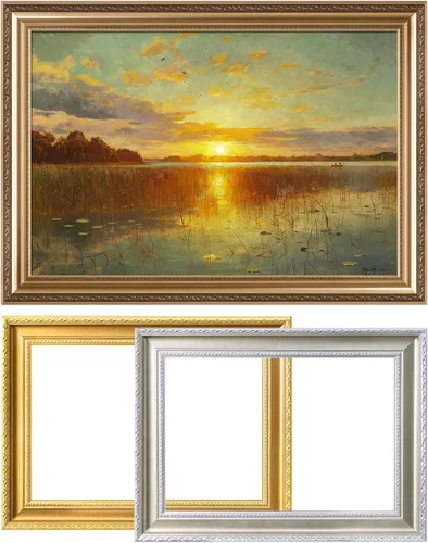 Miniatura 65 de DECORARTS - Impresiones de Giclee de Lirios de Agua de Claude Monet, Arte de Pared Enmarcado con Marco de Madera Maciza, Decoración de Jardín