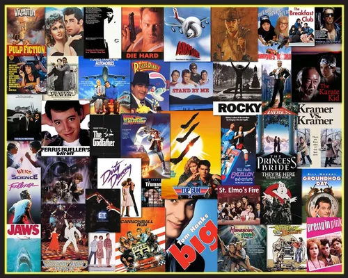 Springbok Ir al cine rompecabezas de 1000 piezas para adultos con foto collage de carteles de algunas de las películas favoritas de América