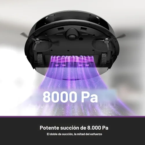 Miniatura 4 de Eureka Aspiradora robot E20 con estación de vaciado automático sin bolsa, combo robótico de aspiradora y trapeador, capacidad de 45 días, succión