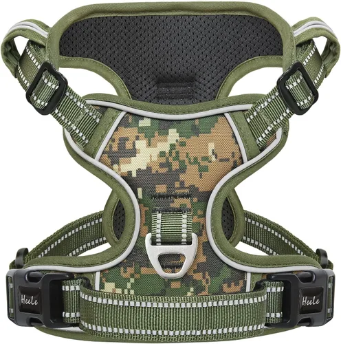Miniatura 43 de Arnés para perro HEELE para perros grandes sin tirones Chaleco arnés para perro grande con mango acolchado suave reflectante para entrenamiento al