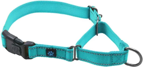 Miniatura 4 de Max and Neo Collar de nailon Martingale para perros - Donamos a un rescate de perros por cada collar vendido (Grande, Negro)