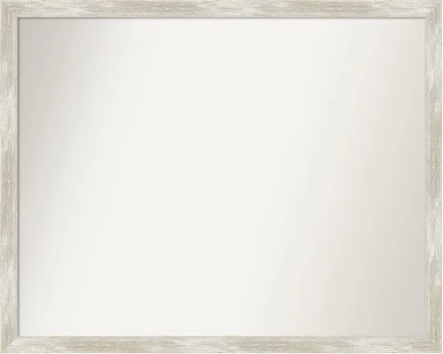 Miniatura 9 de Amanti Art Espejo de pared plateado de 28 x 28 pulgadas, espejo de baño cuadrado estrecho metálico para decoración de pared de sala de estar, marco