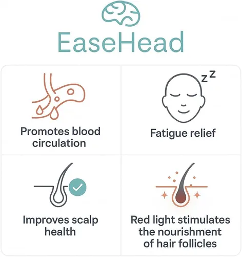 Miniatura 8 de Masajeador eléctrico del cuero cabelludo para el crecimiento del cabello y el alivio del estrés, regalo para mujeres, hombres, padres y mascotas