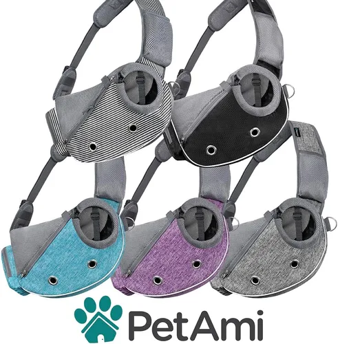 Miniatura 7 de PetAmi Transportador de Eslinga para Perros Pequeños, Bolso Transportador de Eslinga para Cachorros, Bolsas para Perros para Viajar, Bolsa