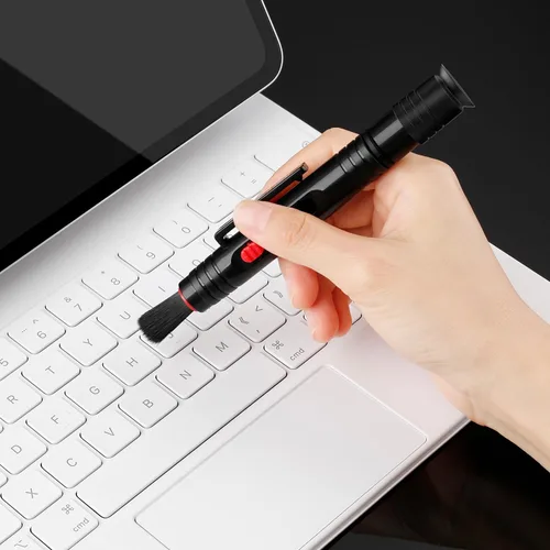 Miniatura 7 de K&F CONCEPT Bolígrafo profesional de limpieza de lentes con cepillo suave, bolígrafo de limpieza de lentes de cabeza de carbono compatible