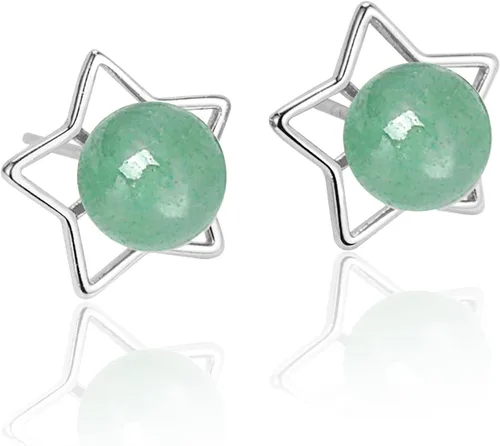 Miniatura 75 de Jade Earrings Studs,Green Jade Earrings for Women,925 Sterling Silver Earrings Studs for Sensitive Ears,Handmade Jade Earrings for Birthday