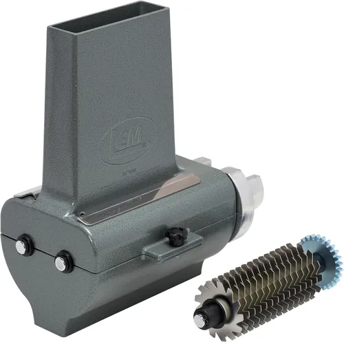 LEM Products BigBite 2-en-1 Cortador de charqui y accesorio de ablandador para picadoras de carne, aluminio