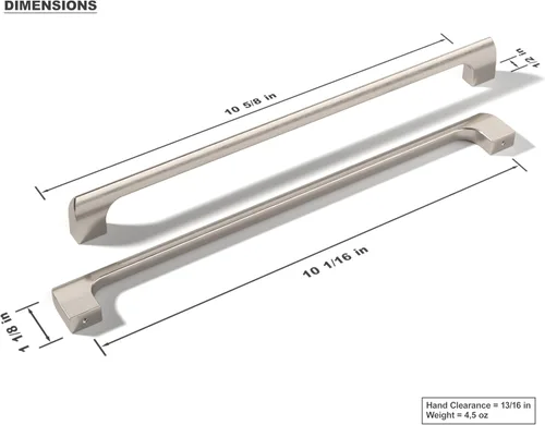 Miniatura 22 de Paquete de 10 manijas de metal de pistola con agujero central de 1-1/4 pulgadas Perillas de metal sólido para gabinetes de baño y decoración