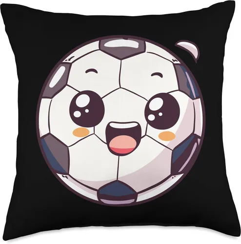 Miniatura 4 de Almohada de tiro con estilo de dibujos animados de balón de fútbol para niños y niñas