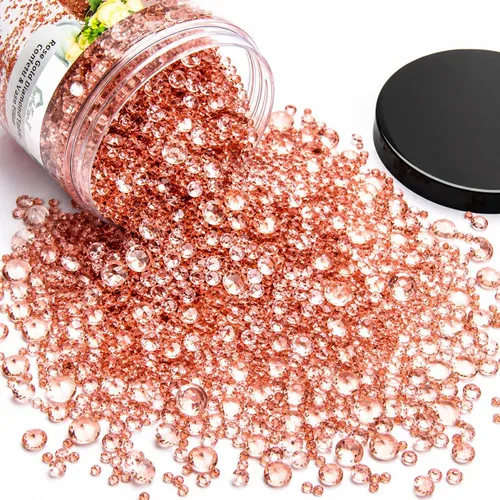 Miniatura 9 de 8700 piezas de confeti de mesa de diamante transparente, rellenos de jarrón Acrylic Vase Fillers, Fake Crystal Gems, Wedding & Bridal Shower