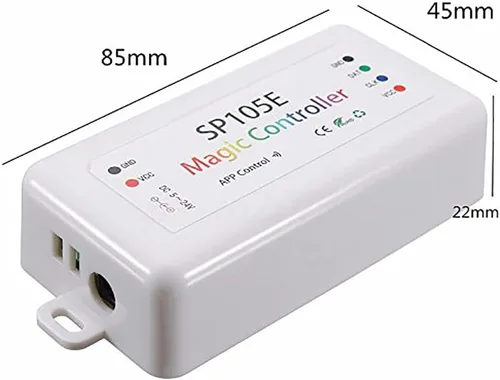 Miniatura 2 de RGBZONE Controlador LED Bluetooth SP105E, control inteligente de aplicación, sincronización de música para WS2811 WS2812B WS2815 WS2813 WS2801