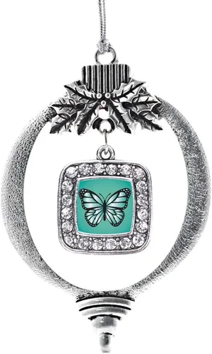 Miniatura 139 de Inspired Silver - Nana púrpura - Adorno de Navidad plateado - Adorno cuadrado para árbol de Navidad con circonita cúbica - Decoración colgante