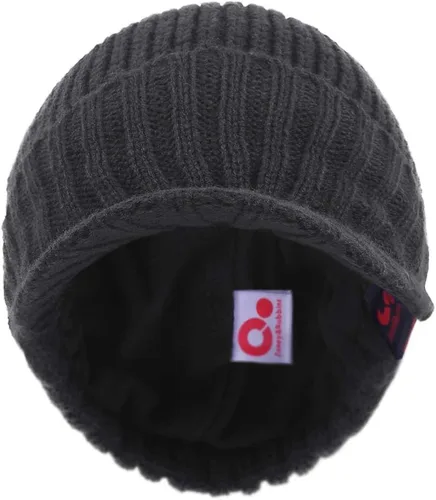 Miniatura 20 de Janey&Rubbins Gorro de punto diario con orejeras con forro polar y calavera