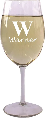 Miniatura 2 de Vaso de vino blanco o rojo personalizado de 14 onzas – Fiesta de boda, dama de honor, Día de la Madre, regalos de inauguración de la casa, monograma