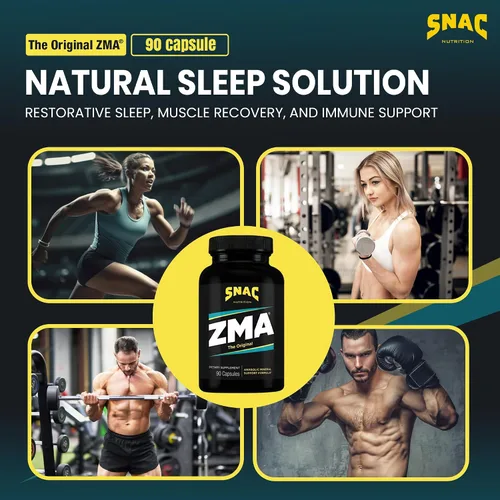 Miniatura 8 de SNAC ZMA El suplemento original de recuperación y sueño, promueve la recuperación muscular, apoyo inmunológico y sueño reparador con zinc, magnesio