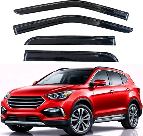 Miniatura 322 de KPY Visor de ventana compatible con Hyundai Tucson 2021-2025, 4 piezas de deflector de ventilación para ventana lateral, estilo Mugen, protector