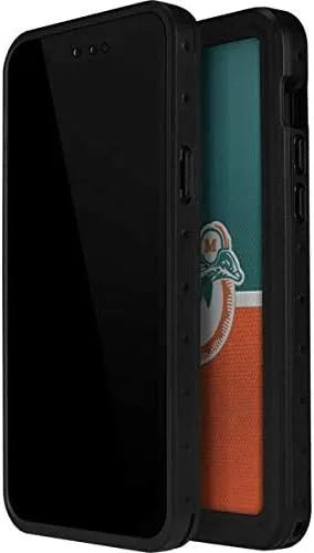 Miniatura 2 de Skinit Funda impermeable para teléfono compatible con iPhone 12 Pro Max, diseño vintage de Miami Dolphins con licencia oficial de la NFL