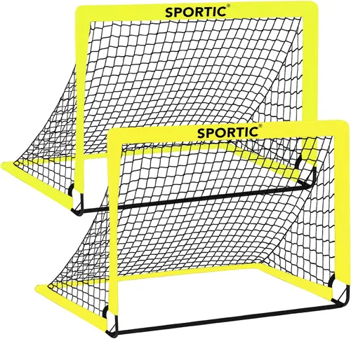 Paquete de 2 redes de fútbol de 4 x 3 pies, porterías de fútbol para practicar niños para interiores y exteriores. Red de fútbol portátil con bolsa
