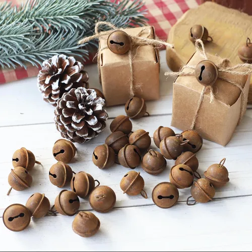 Miniatura 8 de Campanas de Cascabel Minirústicas de País, Campanas de Navidad, para Hacer Coronas, Campanas de Manualidades, Campanas para el Hogar y Decoración