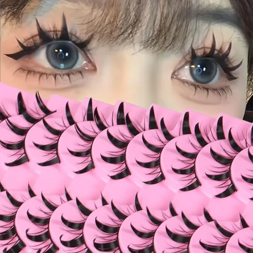 Miniatura 20 de Pestañas postizas de visón 3D, pestañas postizas naturales y finas, 0.59 pulgadas, pestañas largas y esponjosas, herramientas de maquillaje de ojos