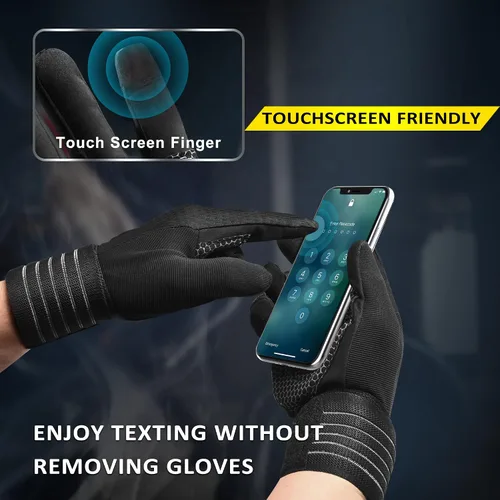 Miniatura 5 de ihuan Guantes de entrenamiento para hombres con dedo completo: levantamiento de pesas para hombres, guantes de mano completa para levantamiento