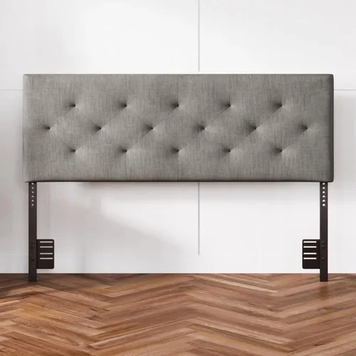 Miniatura 2 de Bold City Accents Cabecero de Cama - Tapizado con Capitoné de Diamante de Altura Media Tamaño Queen Tamaño Full - Altura Ajustable Cabecero Full