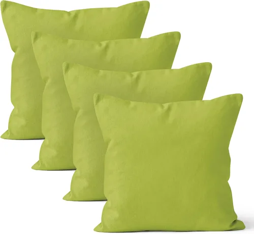 Miniatura 81 de Encasa XO Juego de 2 fundas de almohada de 12 x 12 pulgadas, color beige, sin rellenos, fundas de almohada de algodón para sala de estar, cama