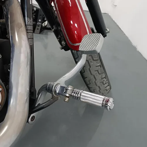 Miniatura 9 de Estriberas de Motocicleta Montaje Macho Reposapiés Compatibles con Harley Sportster XL883 XL1200 Touring Road King Softail Dyna (Cromo)