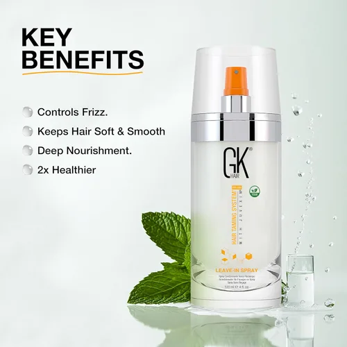 Miniatura 4 de GK HAIR Acondicionador vegano en aerosol para dejar aplicado – Espray desenredante ligero para el control del encrespamiento y protector térmico