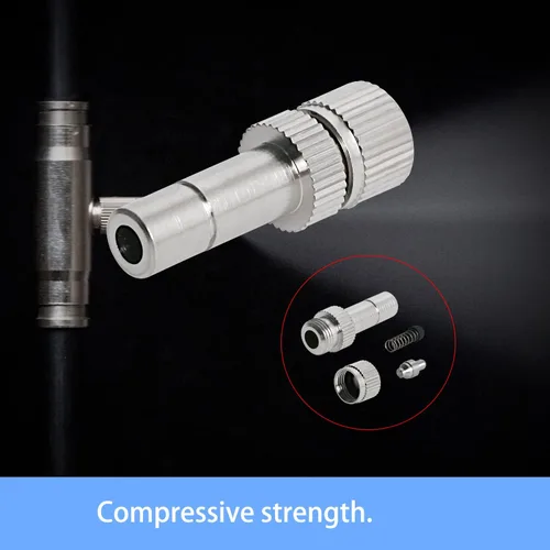 Miniatura 3 de Boquillas de nebulización de 0.008 in de cobre, flujo de agua ajustable, conector rápido de 0.008 in/0.008 pulgadas, boquilla rociadora atomizadora