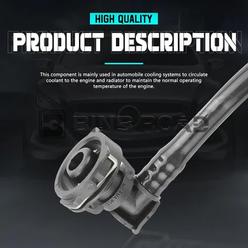 Miniatura 4 de Tubo de manguera de desbordamiento superior del radiador compatible con Mercedes Benz AMG CLA250 GLA250 GLA45 2014-2020 (reemplaza a 2465010325)